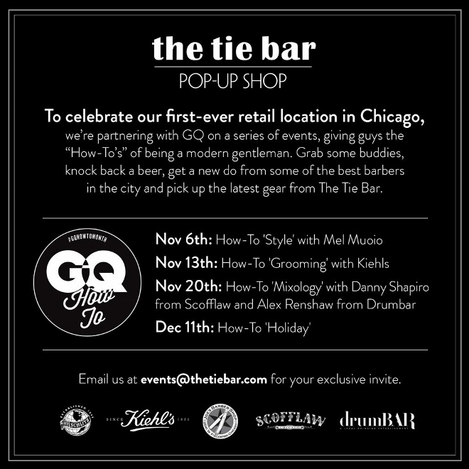 The Tie Bar Pop-up store