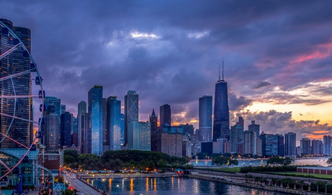 Chicago Sunset on the Lakeshore