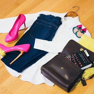  #Outfitinspiration  #outfitoftheday #OOTD #brianatwood #coachbag #brooksbrothers #bananarepublic #colorblocking #pinkandgold #ChiCity #chicago 