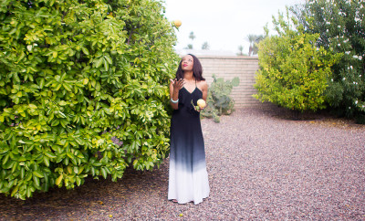 black ombre dress