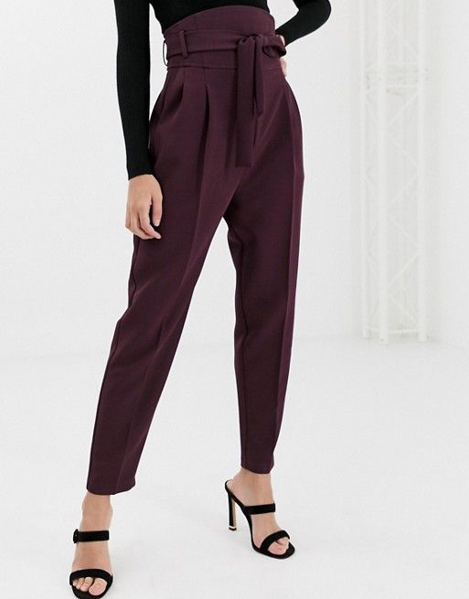 Style: Tapered Ankle Pants with Contrast Waist Stitching – AEEMPIRE