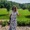 Southern Belle dress Kari work while touring Woodford Reserve